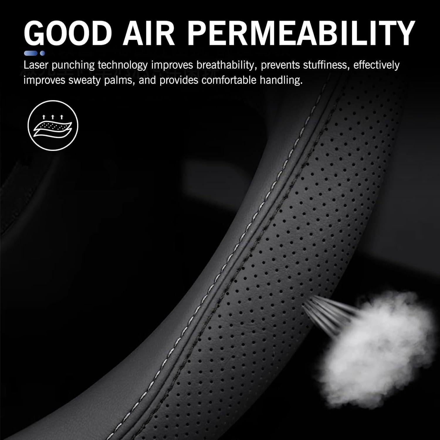 Cubierta de Volante de Cuero Arwrilt Universal 37-38cm Negra