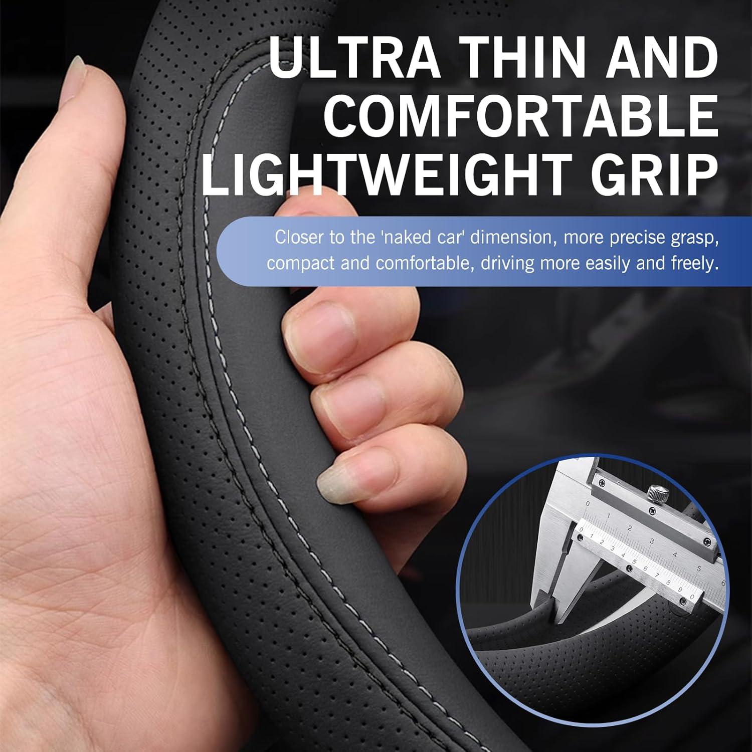 Cubierta de Volante de Cuero Arwrilt Universal 37-38cm Negra