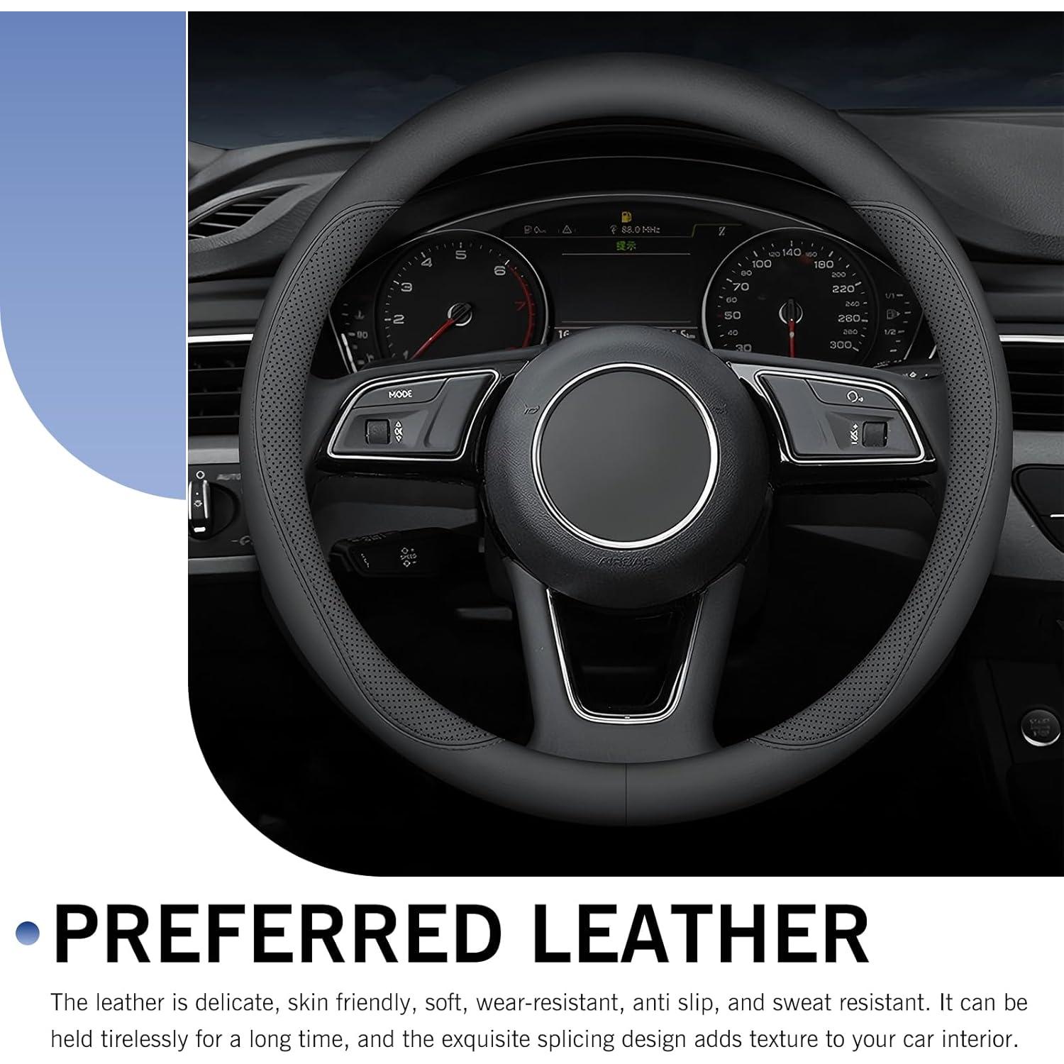 Cubierta de Volante de Cuero Arwrilt Universal 37-38cm Negra