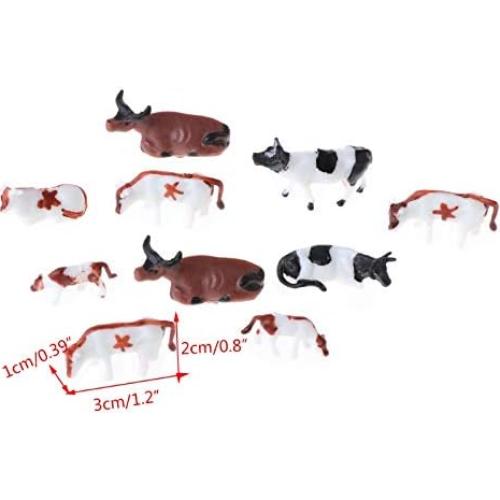 Figuritas de Ganado Coloridas Hiawbon 20 Pcs Realistas