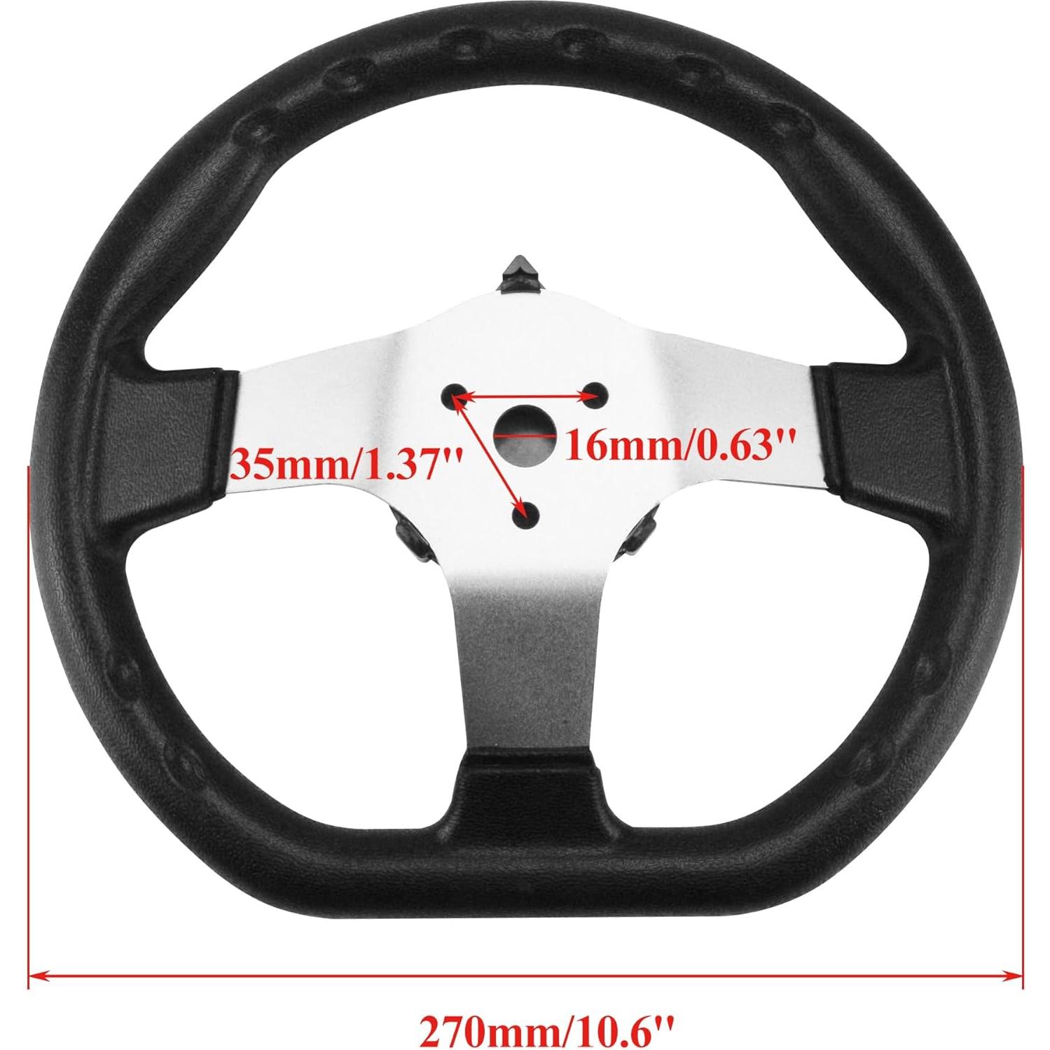 Volante de Dirección PRO BAT 270mm Universal para Go Kart ATV UTV