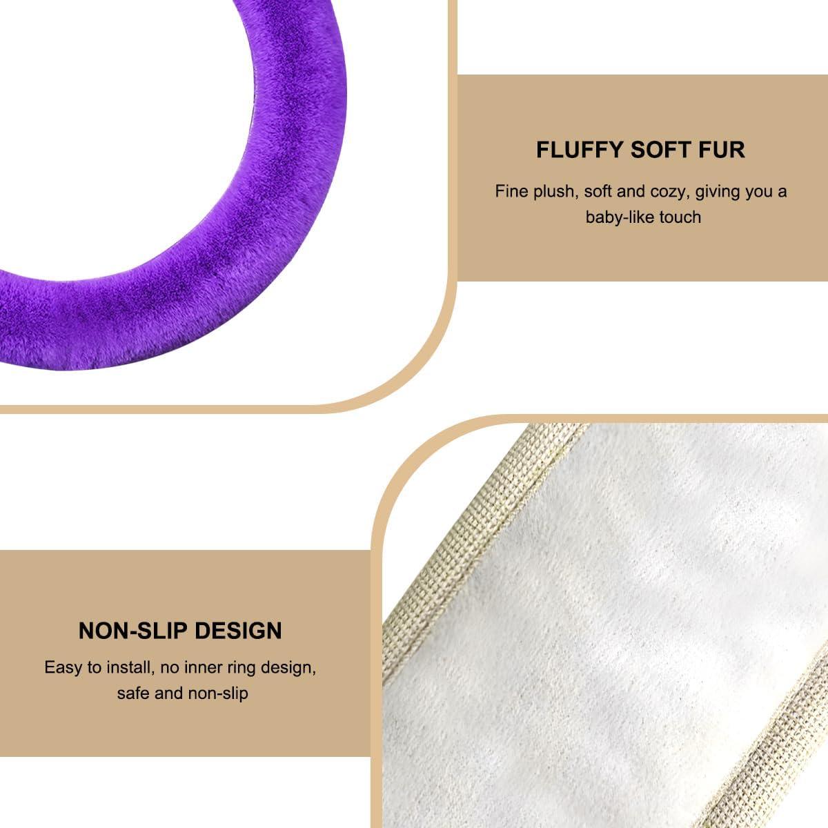 Cubierta de Volante Peluda MUQIDA 38 cm Piel Sintética Antideslizante