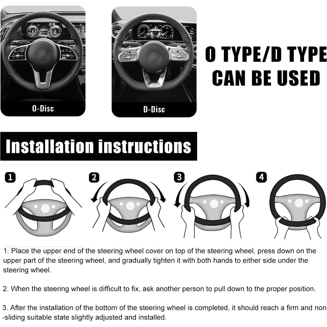 Funda de Volante de Coche Yourkar 38.1 cm Antideslizante Azul