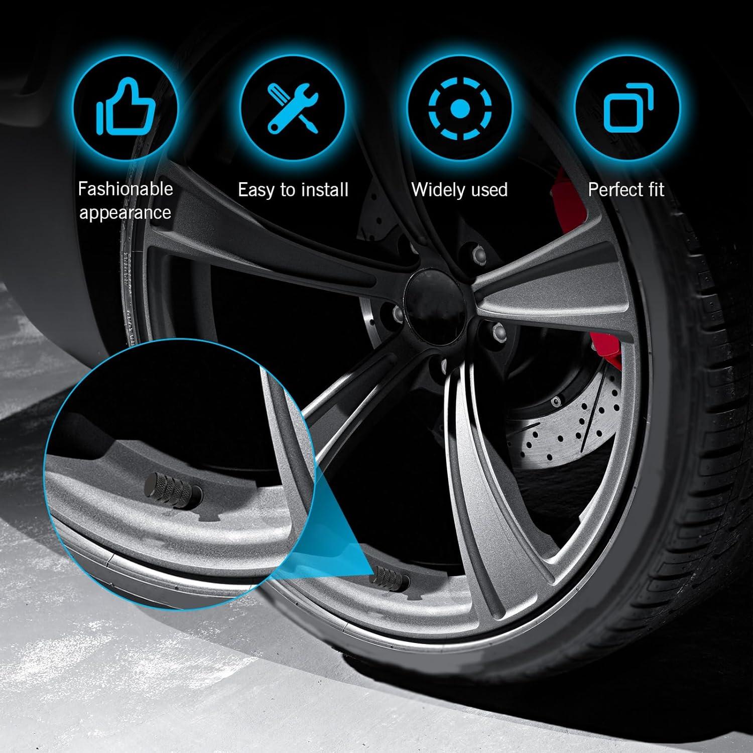 Tapones de Válvula de Neumático WZP - Aluminio Anodizado - 10 Piezas