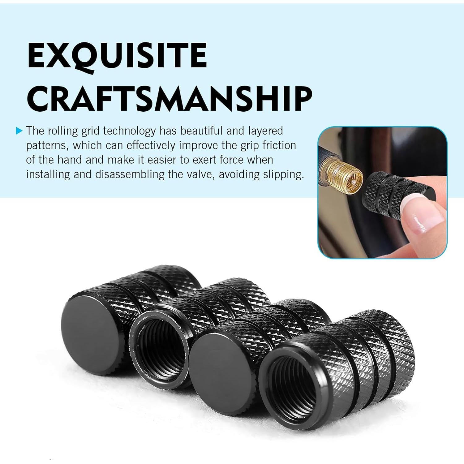 Tapones de Válvula de Neumático WZP - Aluminio Anodizado - 10 Piezas