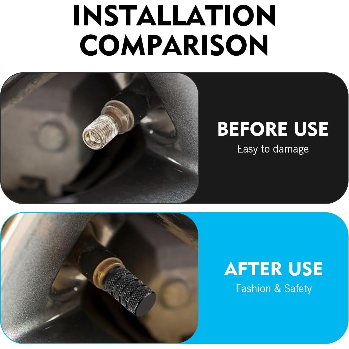 Tapones de Válvula de Neumático WZP - Aluminio Anodizado - 10 Piezas