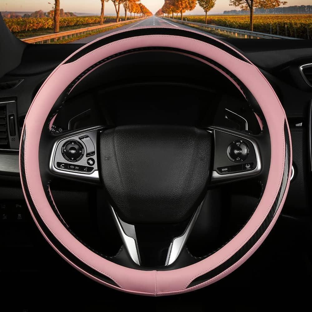 Cubierta de Volante de Coche XIANGDING Rosa Antideslizante