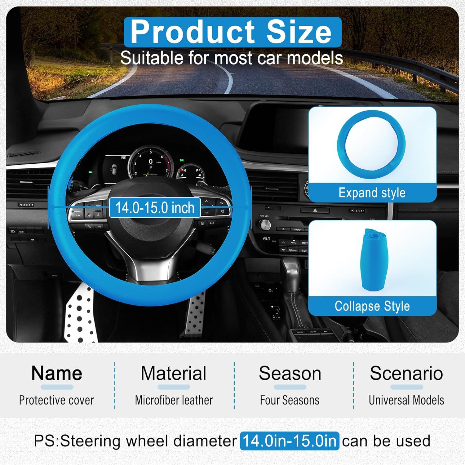 Cubierta de Volante de Silicona Antideslizante alpmosn 14-15"