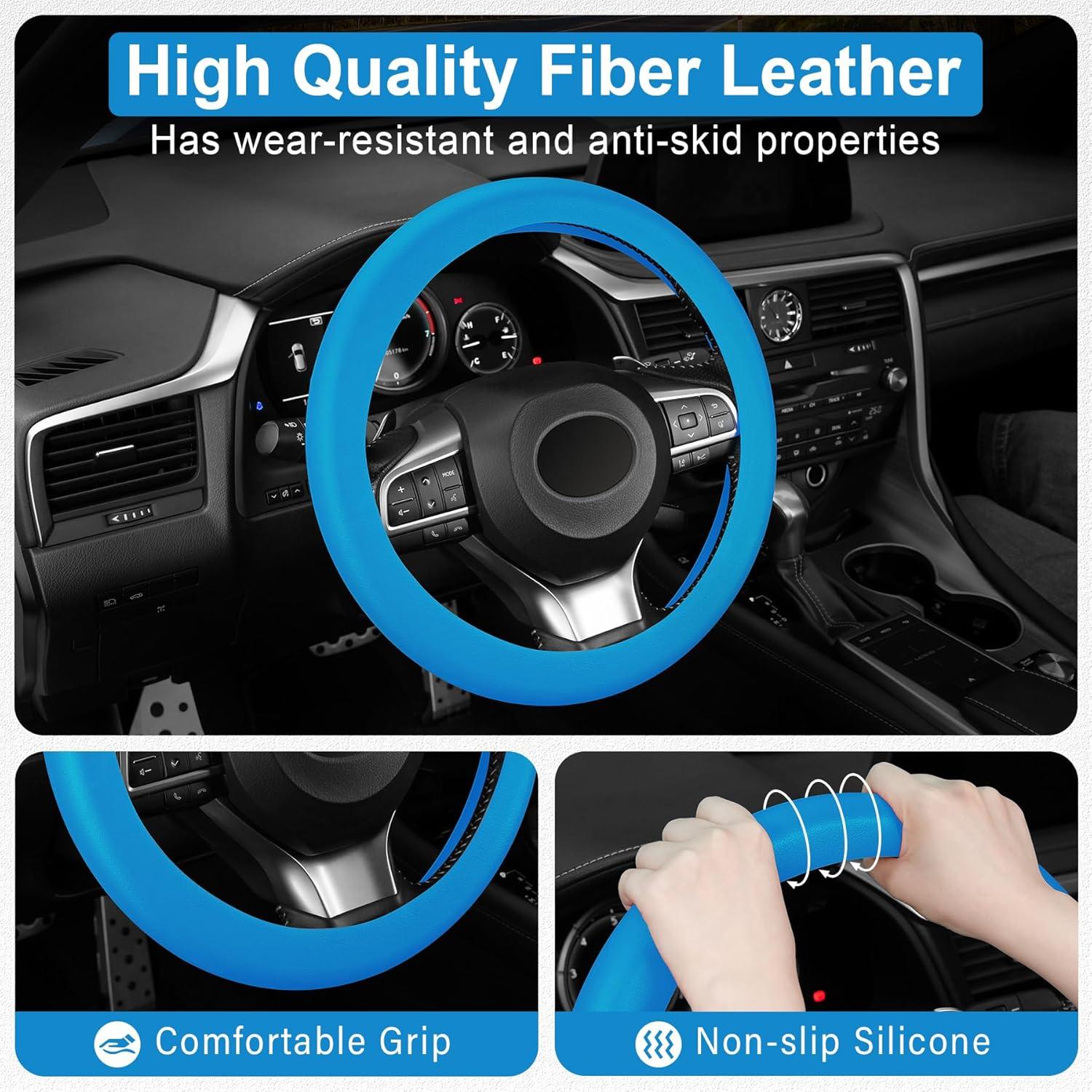 Cubierta de Volante de Silicona Antideslizante alpmosn 14-15"