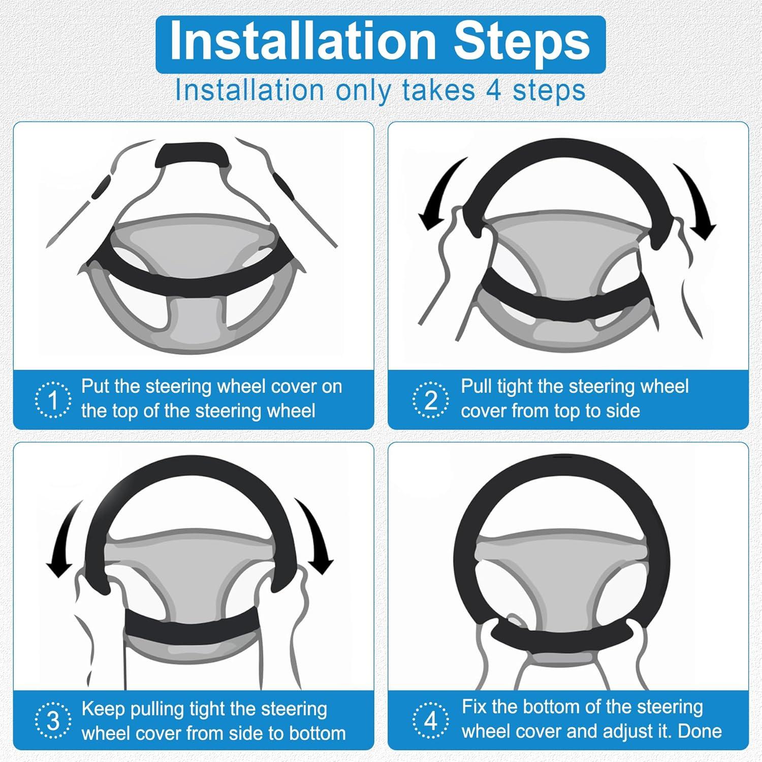 Cubierta de Volante de Silicona Antideslizante alpmosn 14-15"