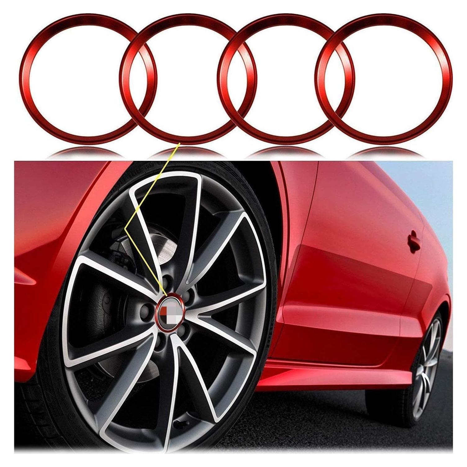 Anillo Decorativo Central de Rueda x xotic tech Rojo 63mm