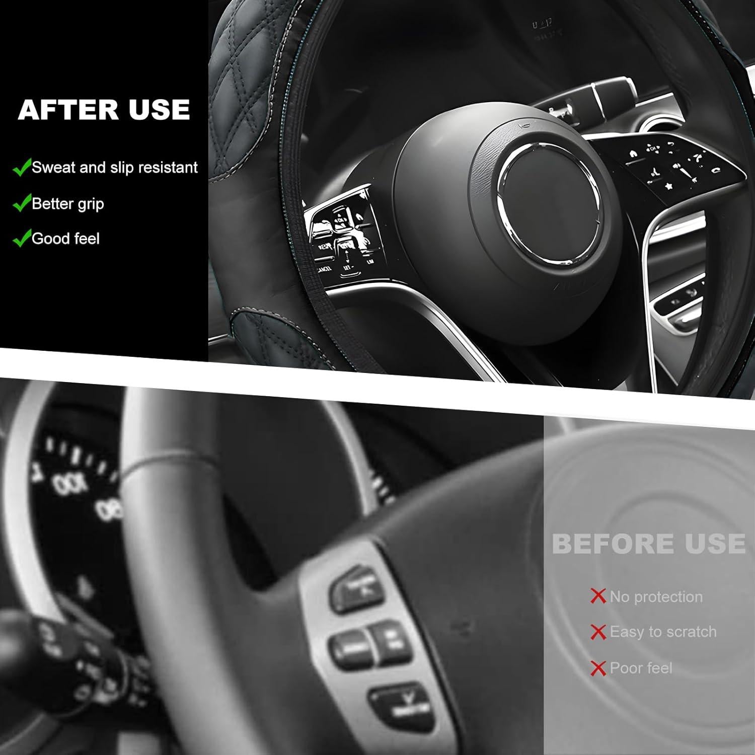 Funda de Volante de Coche MTRPS 15 Pulgadas Antideslizante