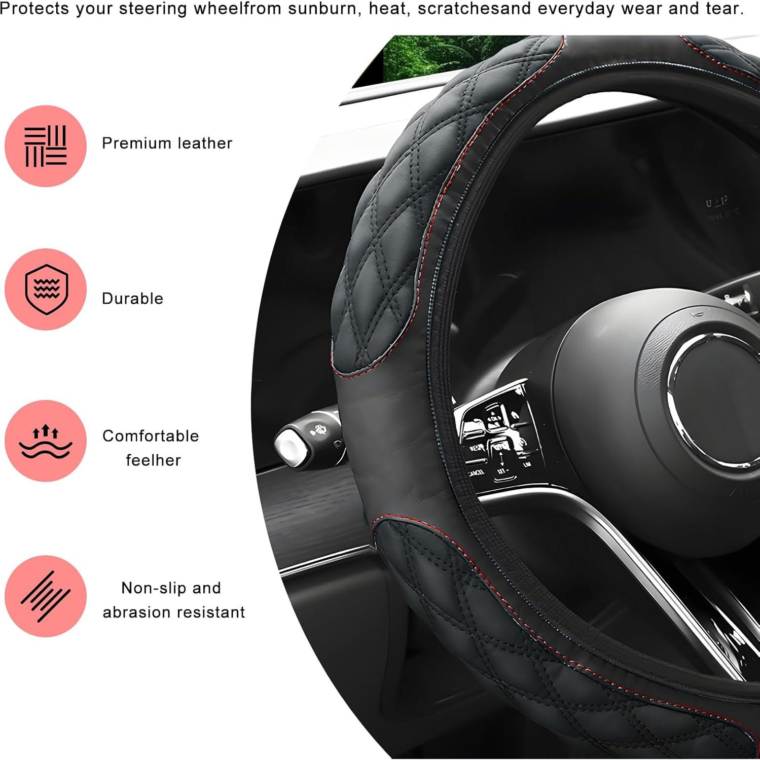 Funda de Volante de Coche MTRPS 15 Pulgadas Antideslizante