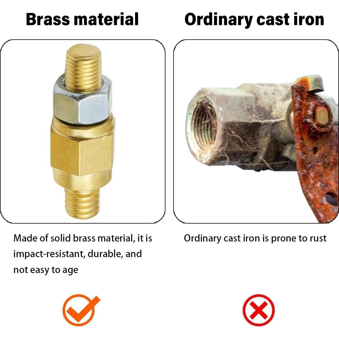 Terminales de Batería de Latón BELOMI - Paquete de 2, 9cm