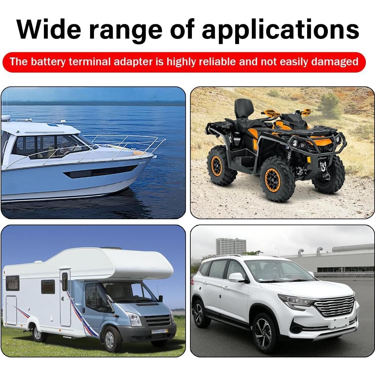 Terminales de Batería de Latón BELOMI - Paquete de 2, 9cm