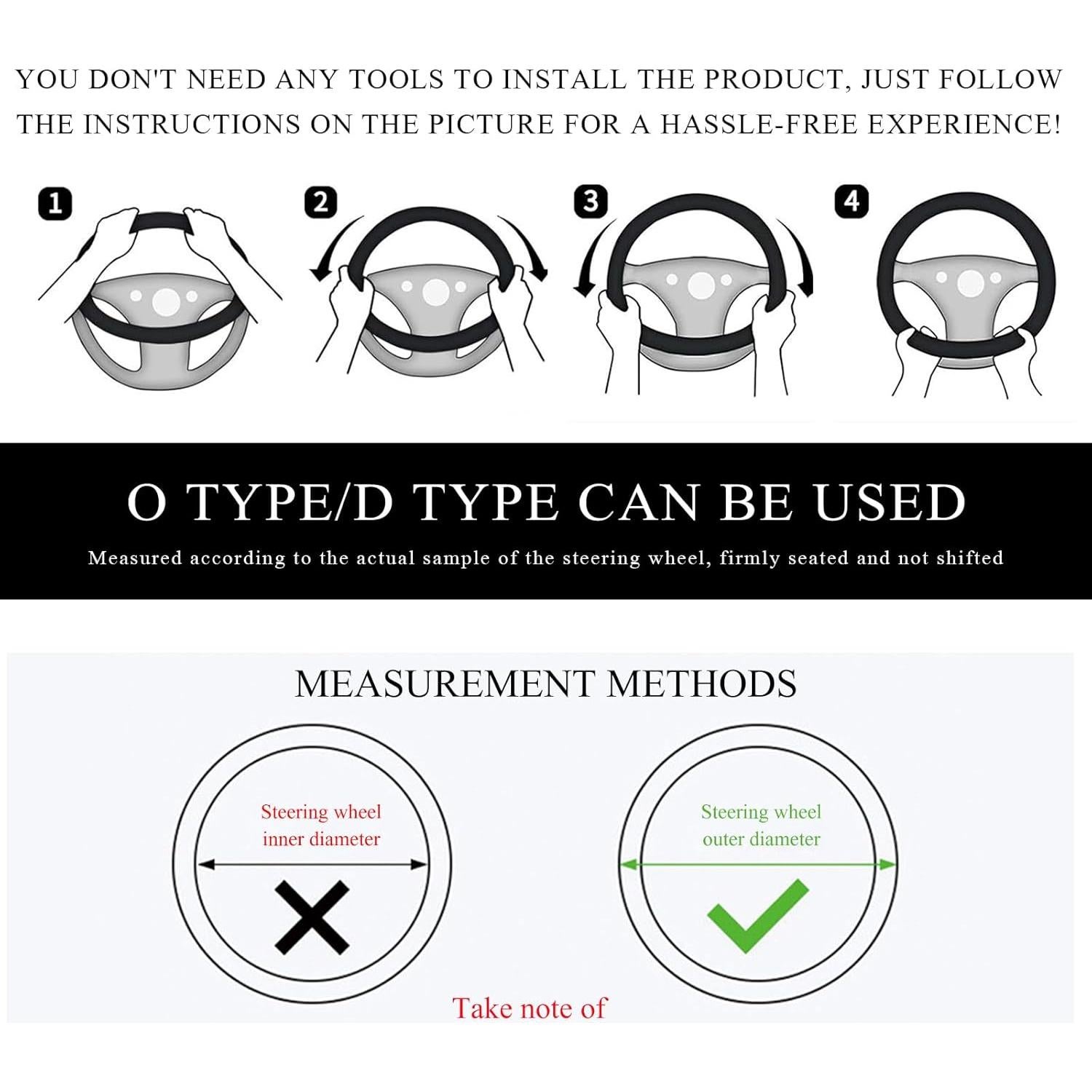 Cubierta de Volante DXNQ de Cuero Brillante 38.1 cm Blanca