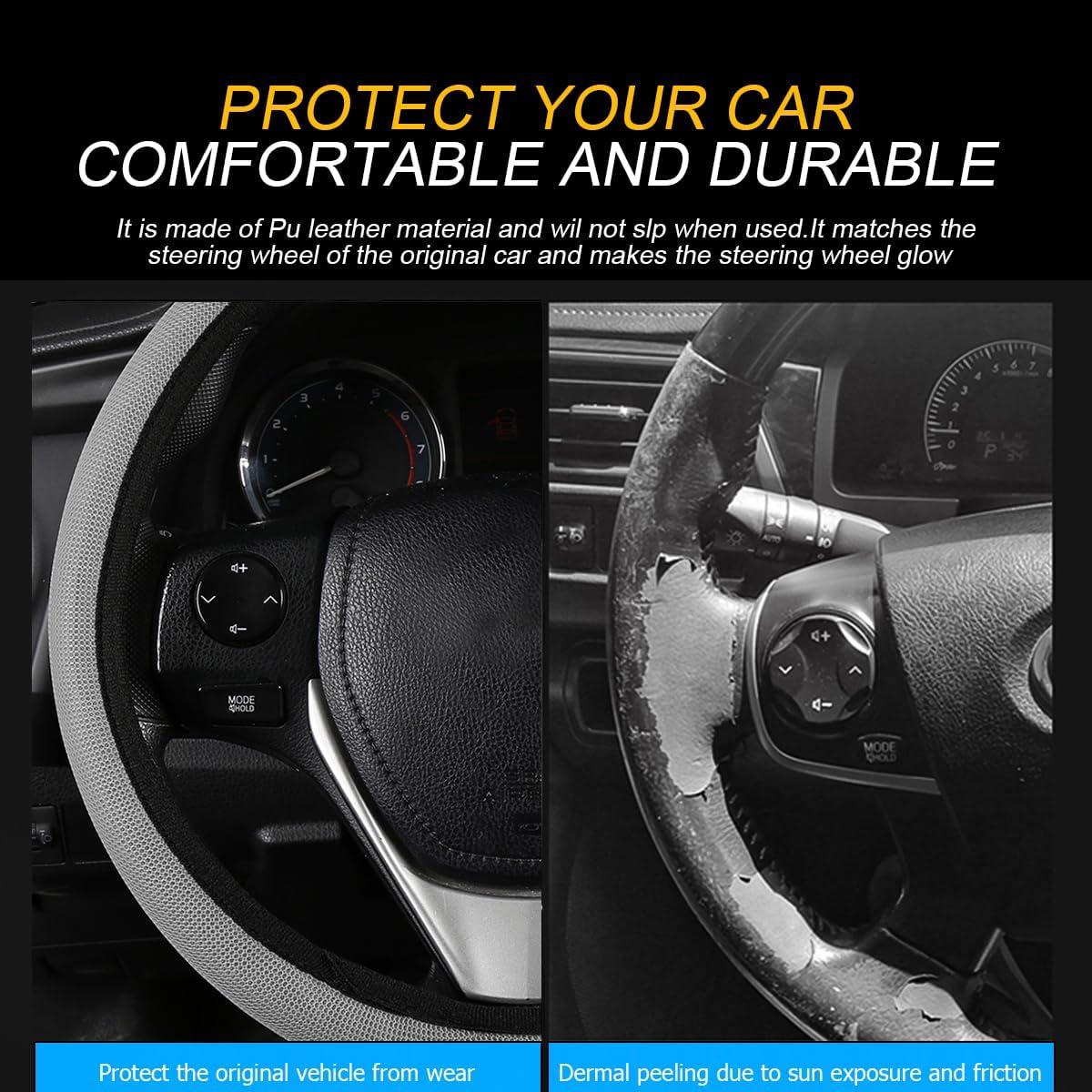 Funda de Volante Bittwee Gris 38.5 cm Antideslizante Transpirable