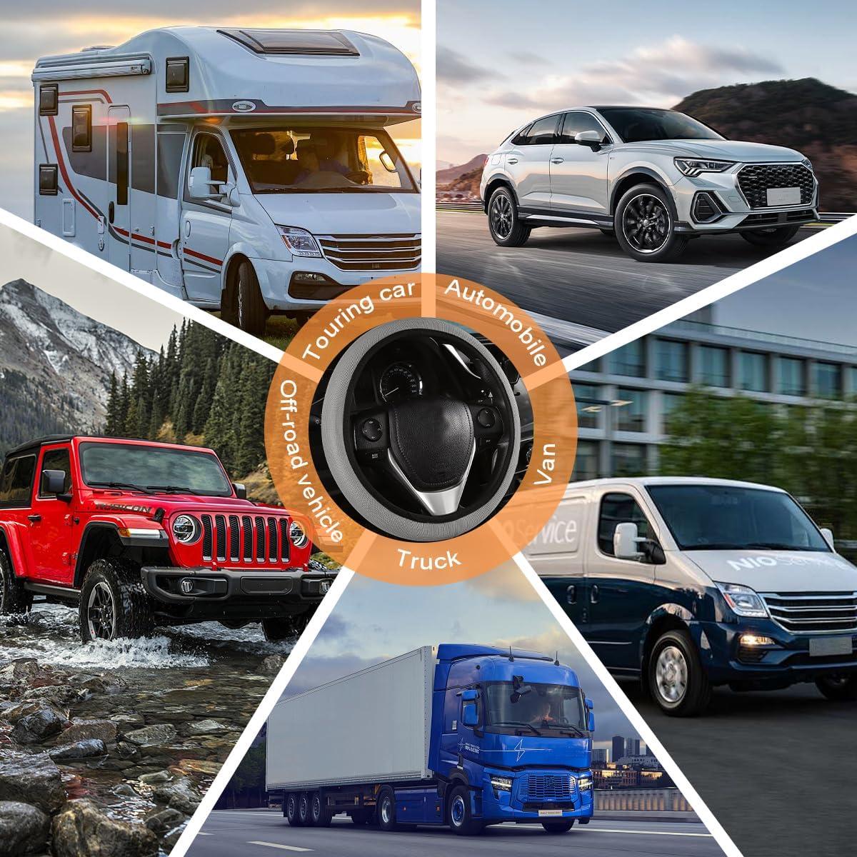 Funda de Volante Bittwee Gris 38.5 cm Antideslizante Transpirable