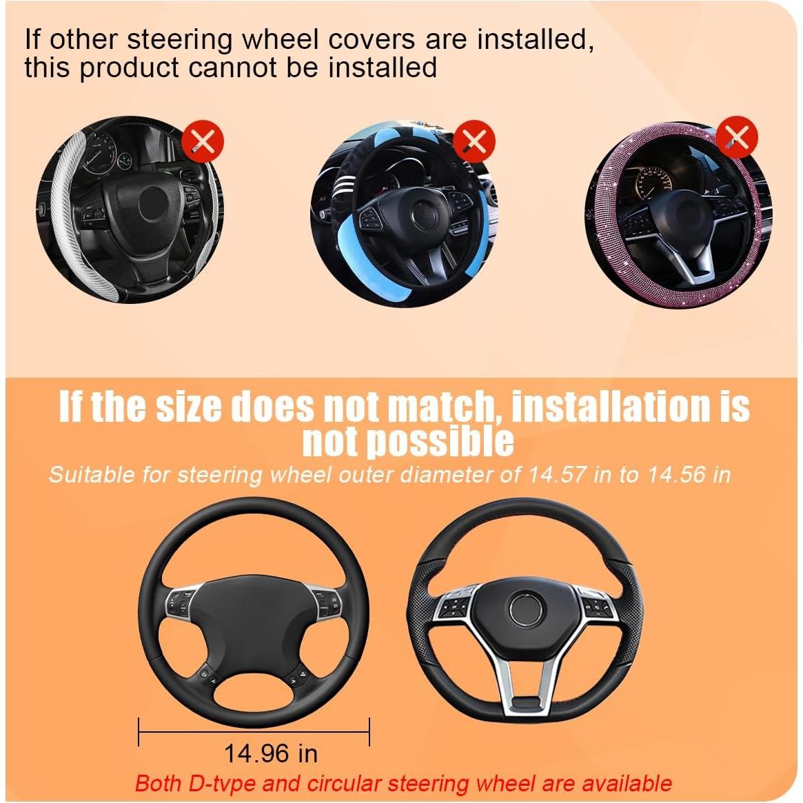 Funda de Volante Bittwee Gris 38.5 cm Antideslizante Transpirable