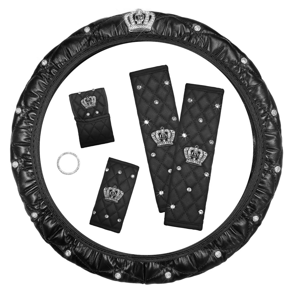 Juego de Accesorios para Automóvil Brillantes YTFRL 6 Piezas Negro