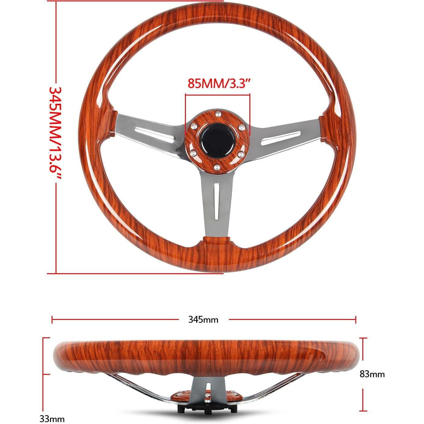 Volante de Carreras Spaorcco 14" Acrílico Madera Universal