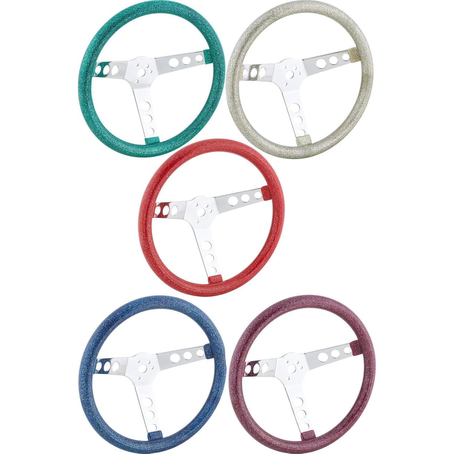 Volante de dirección 33 cm Speedway Motors rojo cromado