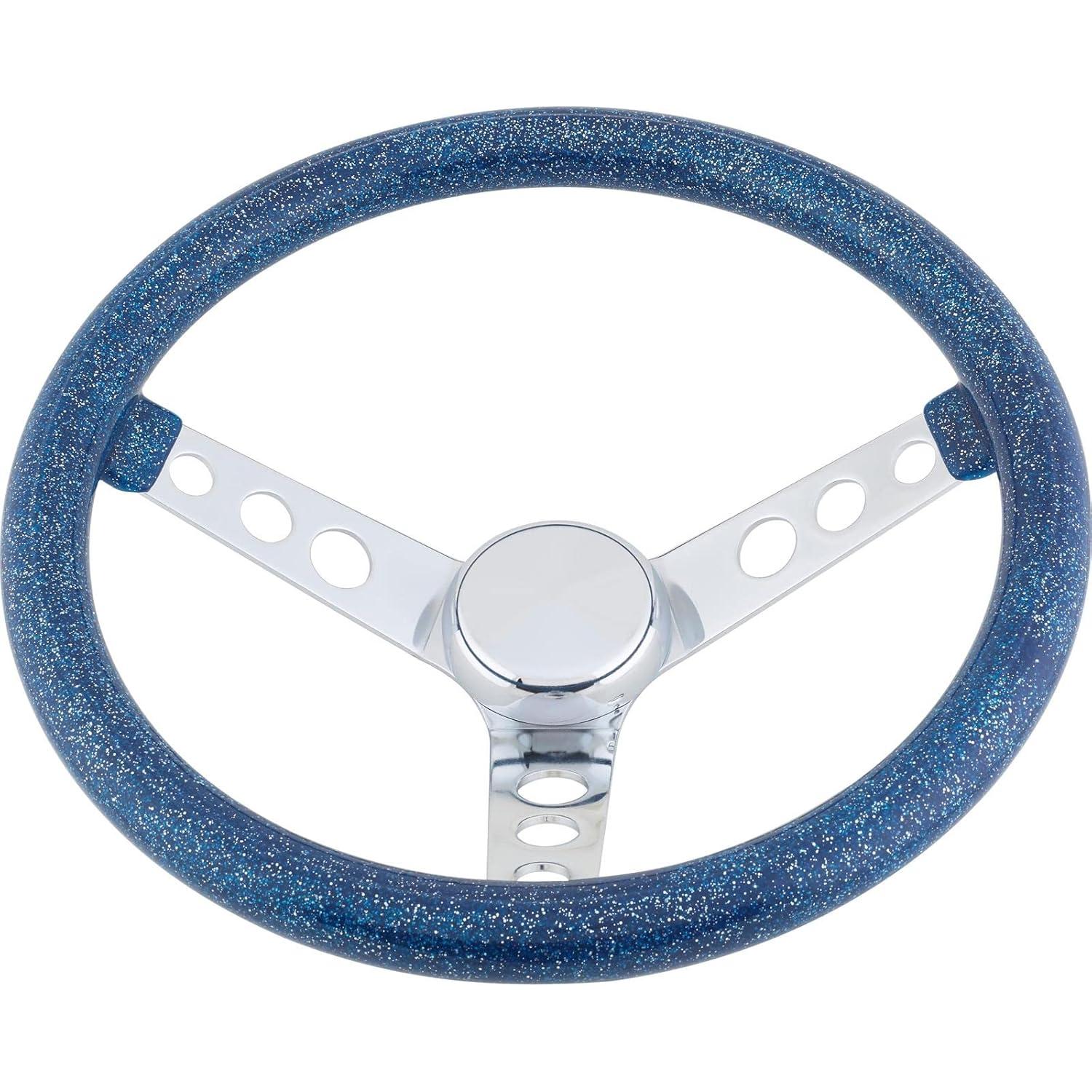 Volante de dirección 33 cm Speedway Motors rojo cromado