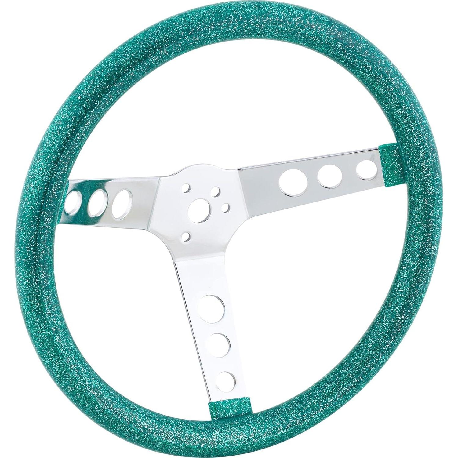 Volante de dirección 33 cm Speedway Motors rojo cromado