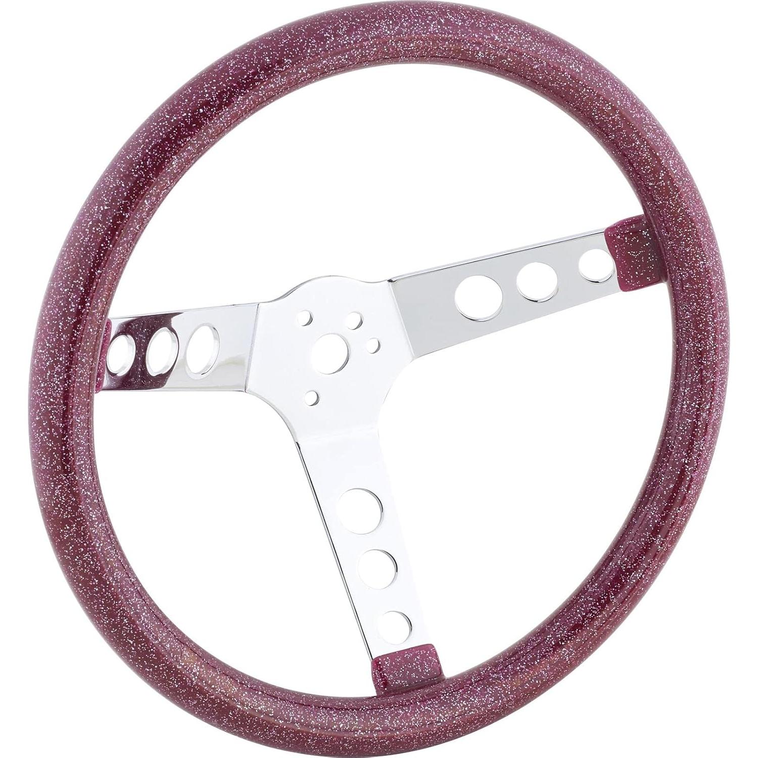 Volante de dirección 33 cm Speedway Motors rojo cromado