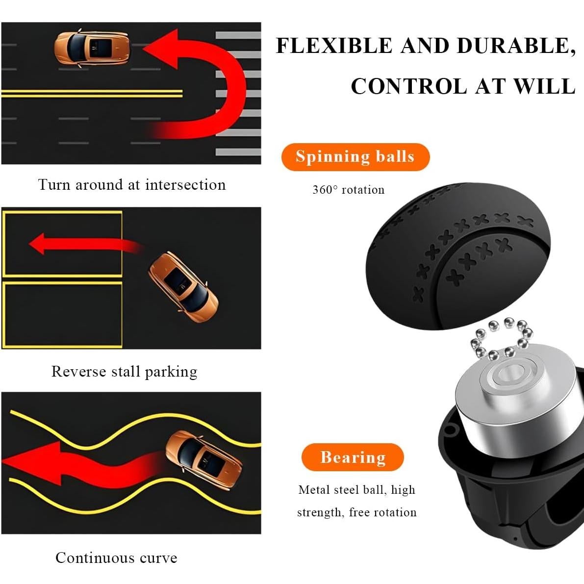 Girador de Volante YTFRL Antideslizante 360° para Vehículos