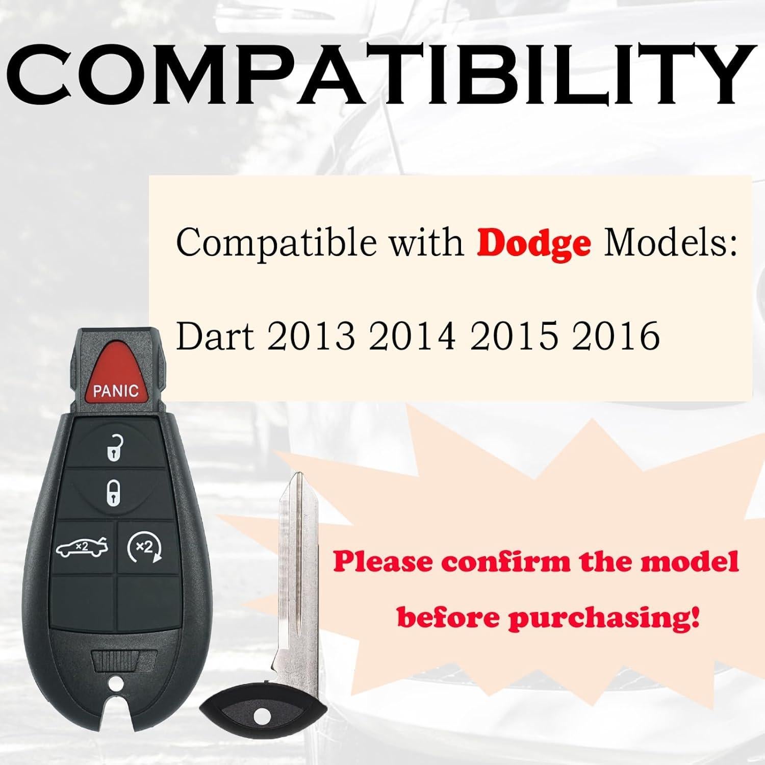 Control Remoto Entrada Sin Llave Supaland Dodge Dart 2013-2016