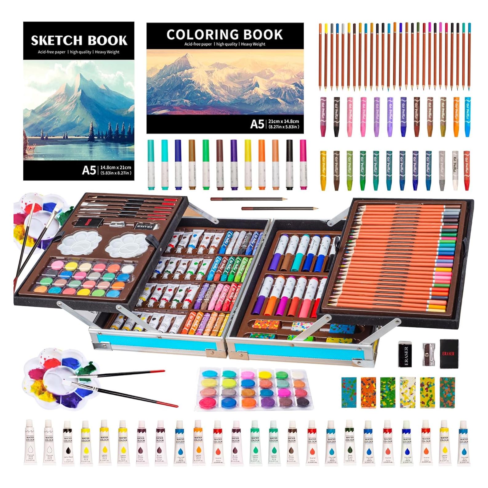 Kit de Arte KINSPORY Deluxe para Niños 5-12 Años - Azul