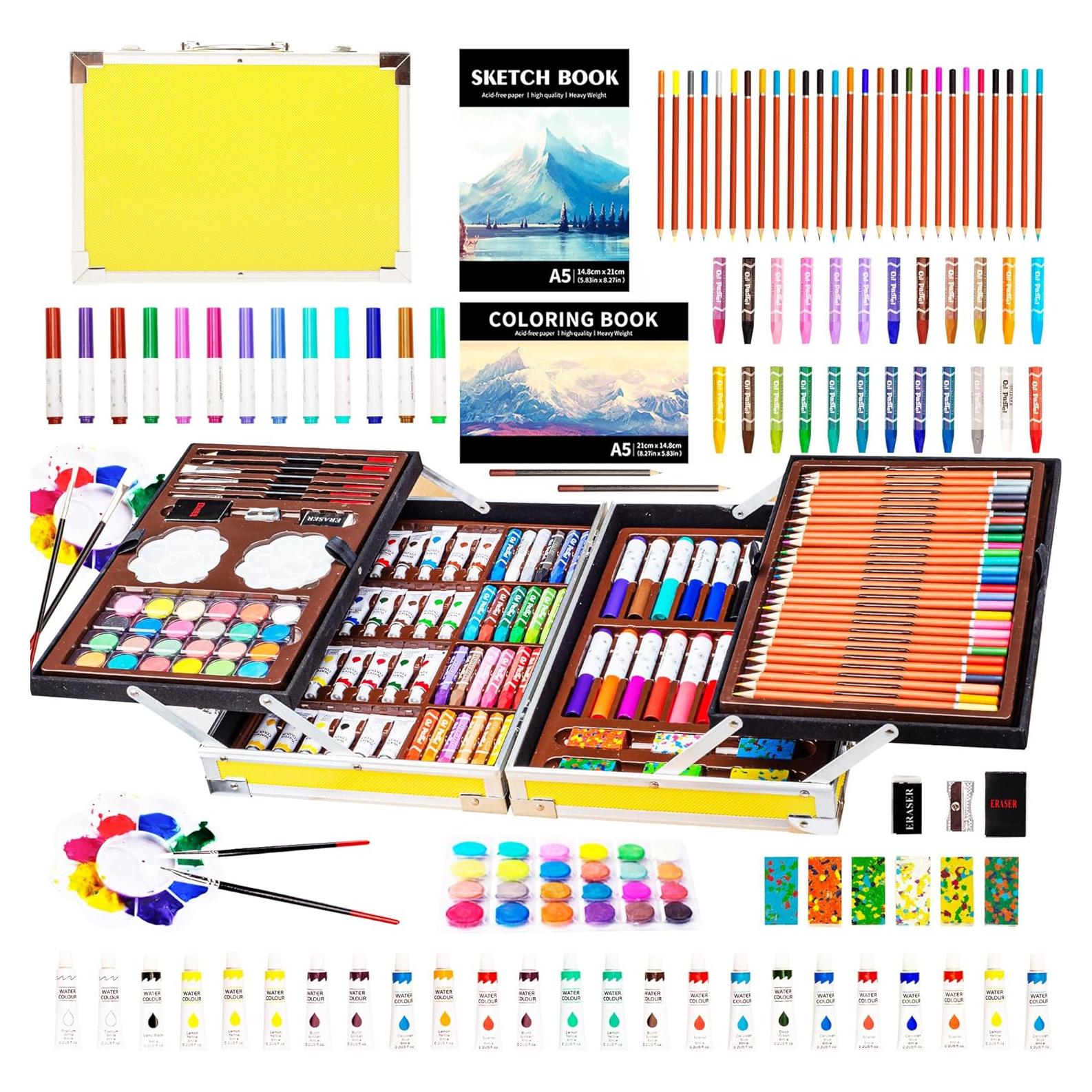 Set de Arte KINSPORY 139 Piezas Dibujo y Pintura Deluxe