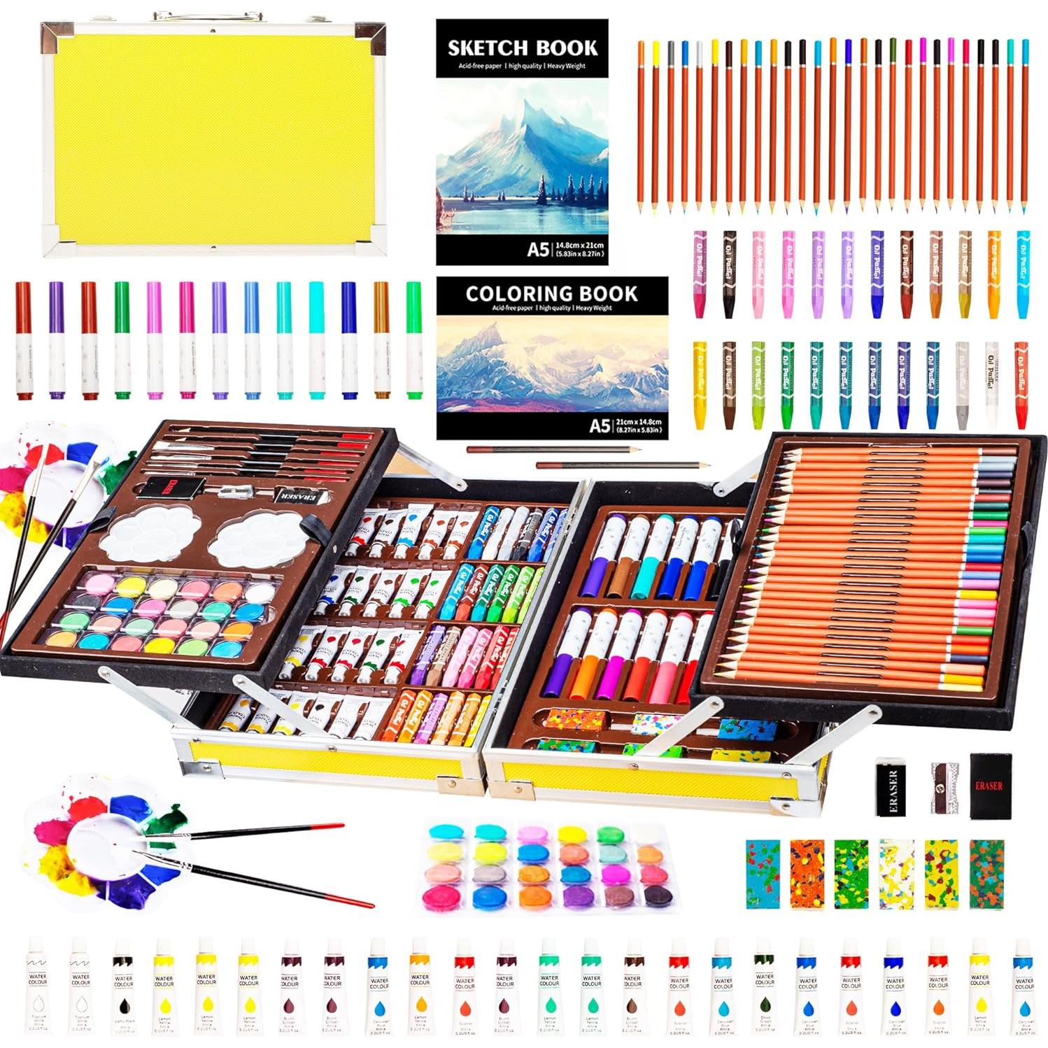 Set de Arte KINSPORY 139 Piezas Dibujo y Pintura Deluxe