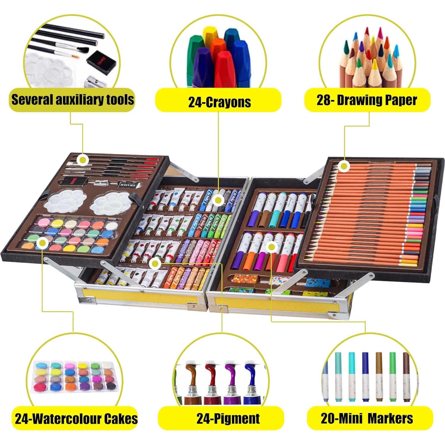 Set de Arte KINSPORY 139 Piezas Dibujo y Pintura Deluxe