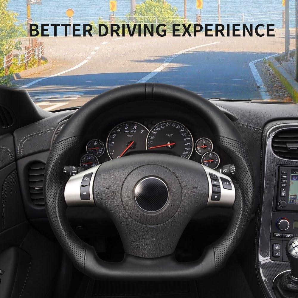 Volante de cuero JIANGGAI 15" para Chevy Corvette C6 2006-2011