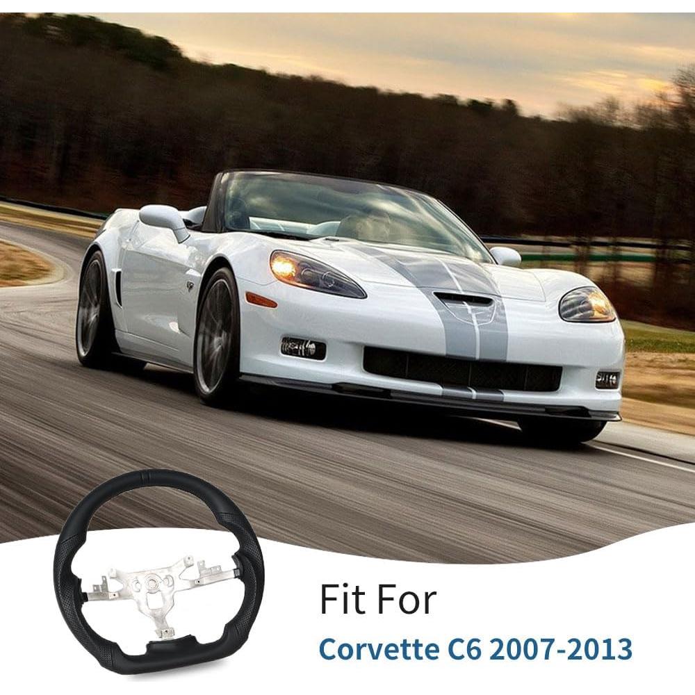Volante de cuero JIANGGAI 15" para Chevy Corvette C6 2006-2011