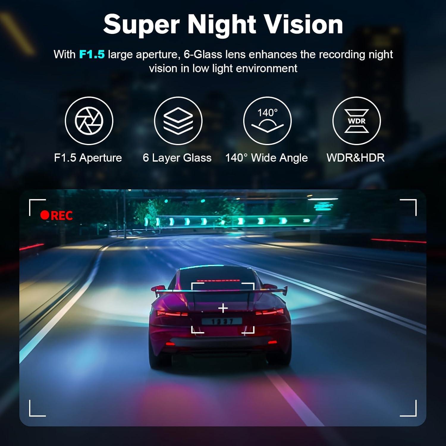 Cámara Dash WiFi 1080P Aquota X16 con Tarjeta 32GB