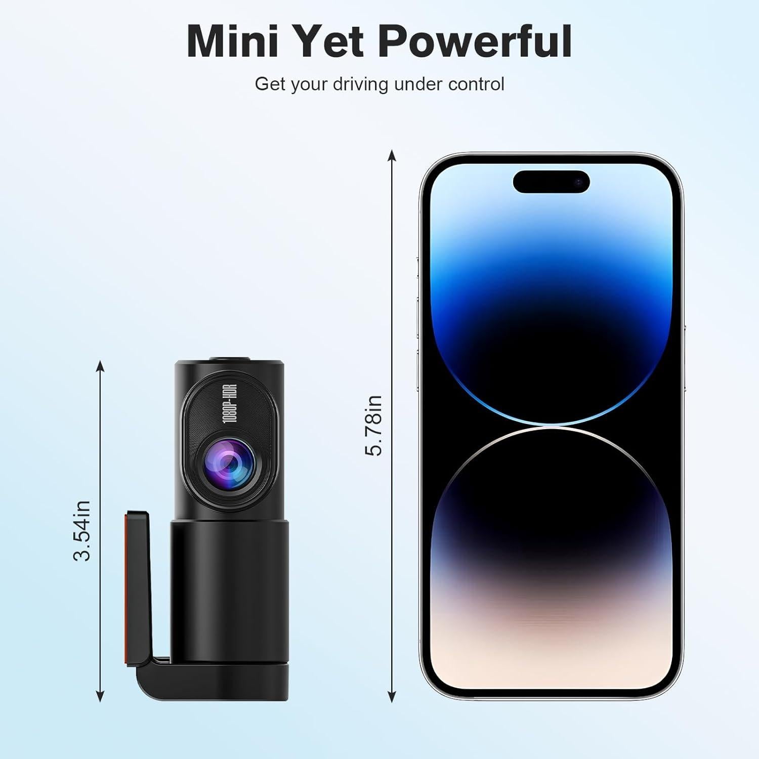 Cámara Dash WiFi 1080P Aquota X16 con Tarjeta 32GB