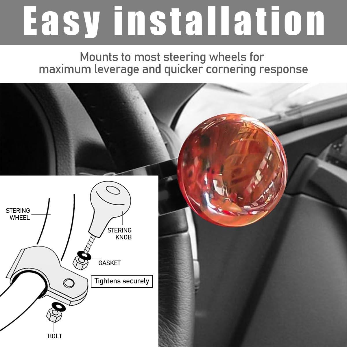 Perilla de Volante de Madera Yourkar - Antideslizante Universal