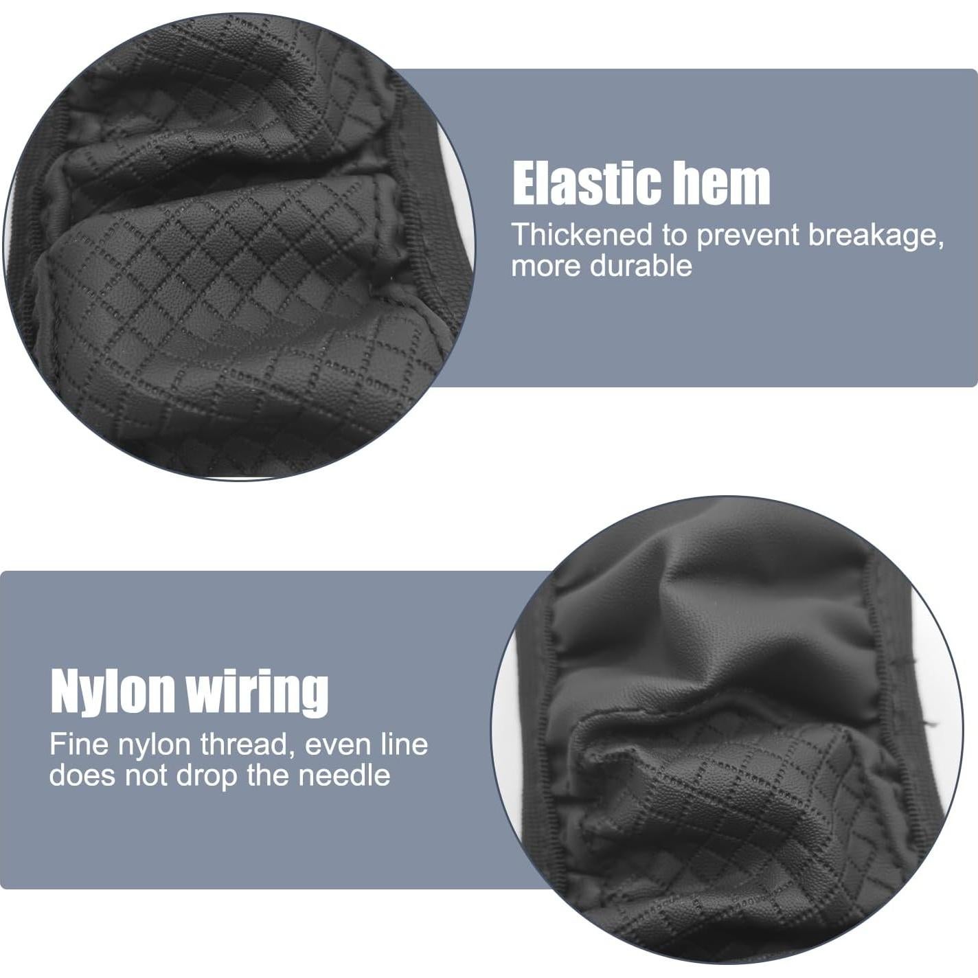 Funda de Volante de Coche Flygun 38 cm Cuero Antideslizante Negro