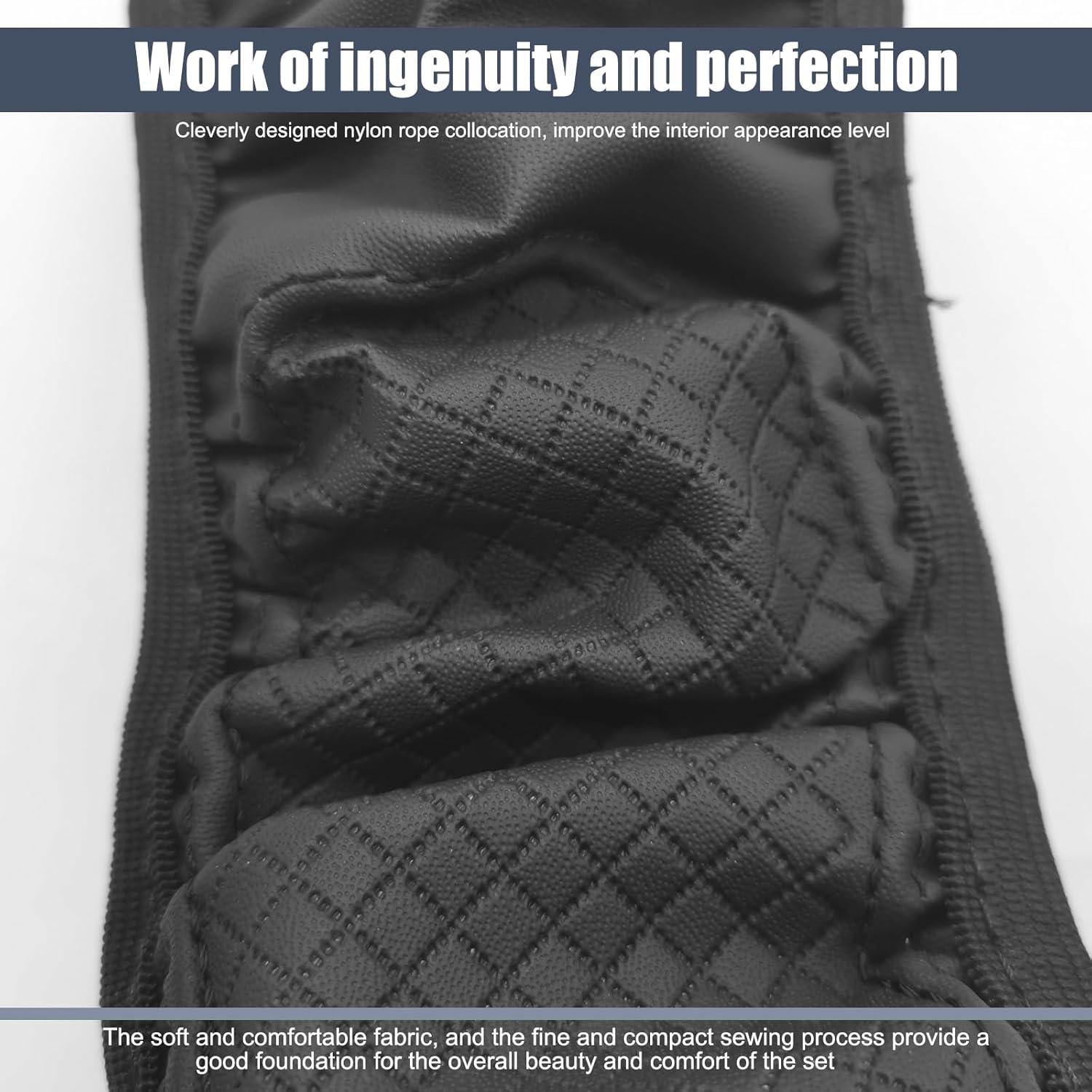 Funda de Volante de Coche Flygun 38 cm Cuero Antideslizante Negro