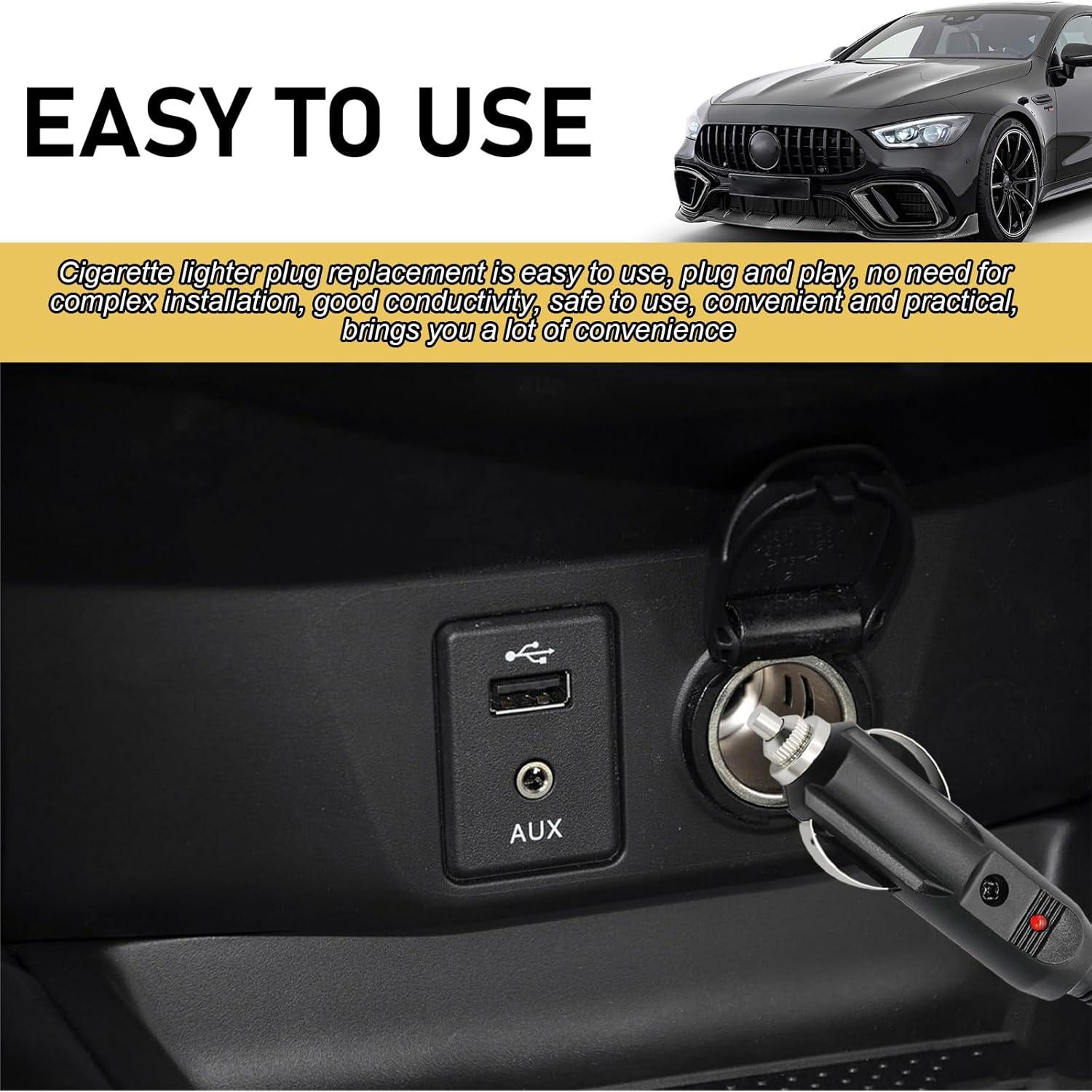 Enchufe Macho de Encendedor de Cigarrillos Gasedin 12V 2PCS