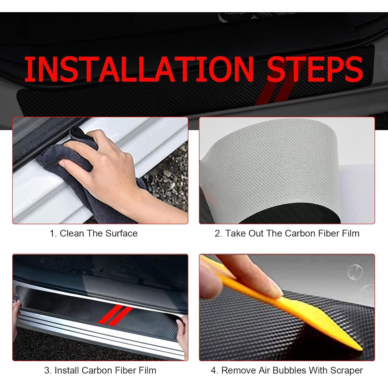 Protector de Umbral de Puerta Titgoes 4 PCS Rojo a Prueba de Agua