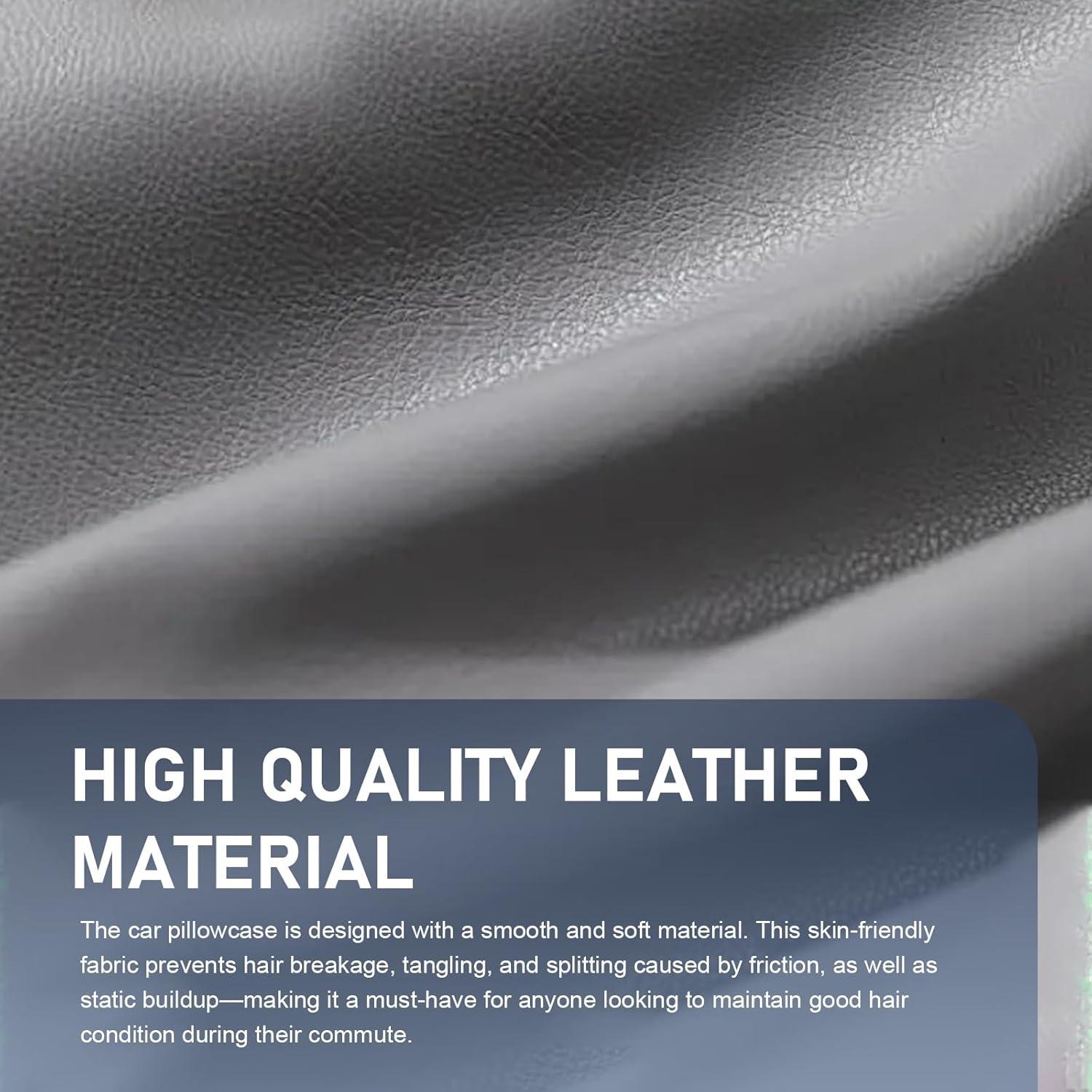 Funda de Reposacabezas de Coche CyperFair 2 Pcs Gris PU Impermeable