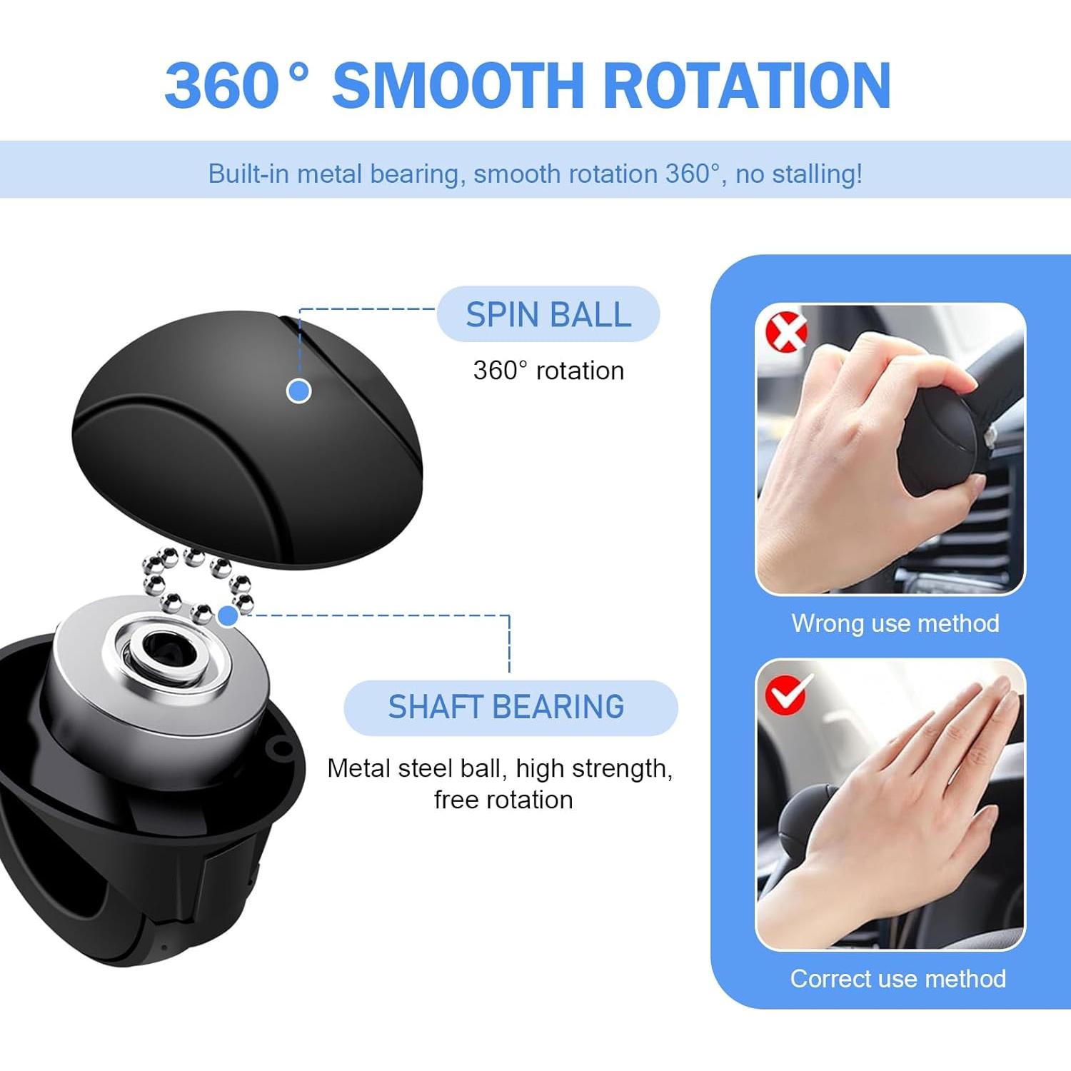 Bola de Refuerzo para Volante Dogary DOGZLQ2201BL, 360°