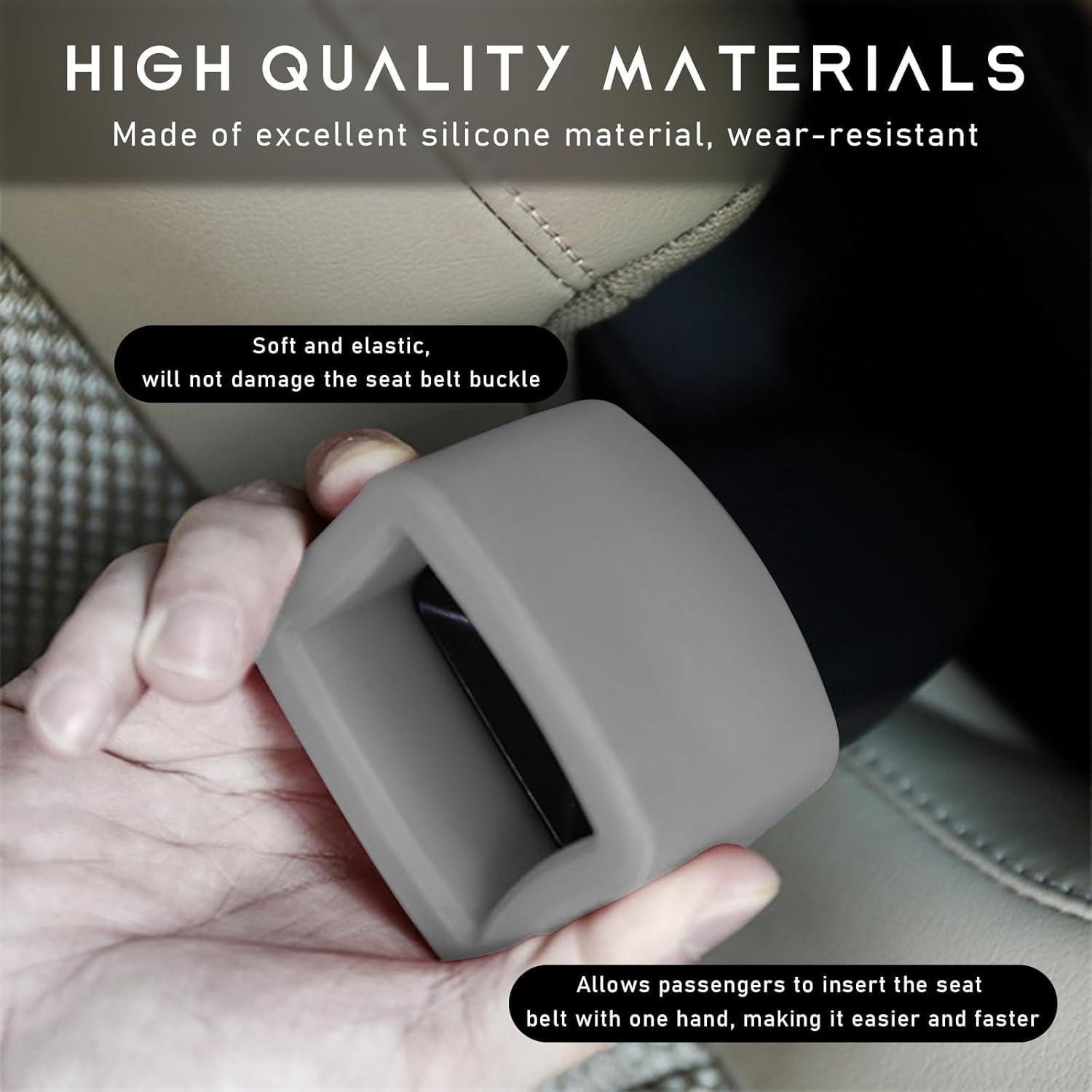 Soporte de Hebilla de Cinturón de Seguridad Ohleats Gris