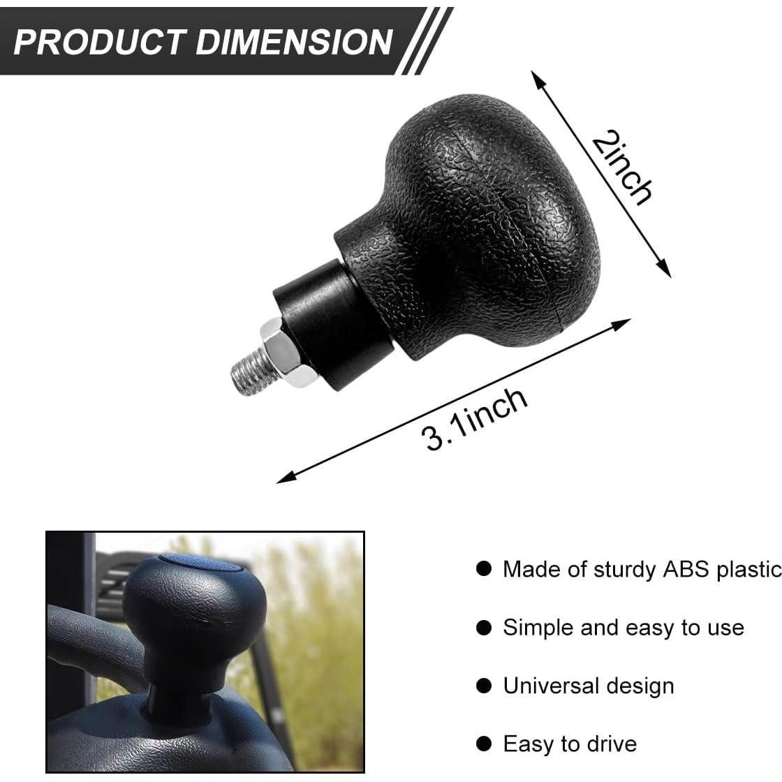 Perilla de Volante Antideslizante DXNQ Universal 7.8x5 cm