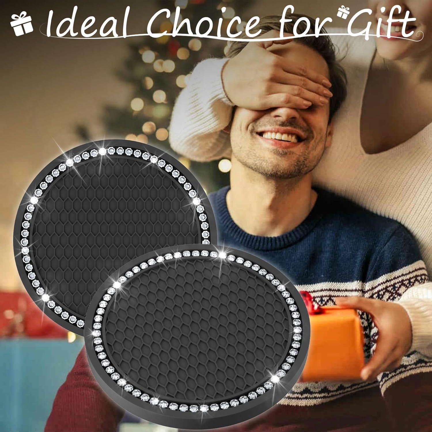 Soportes de Taza Antideslizantes BFXM 2PCS Diamante Blanco 7cm