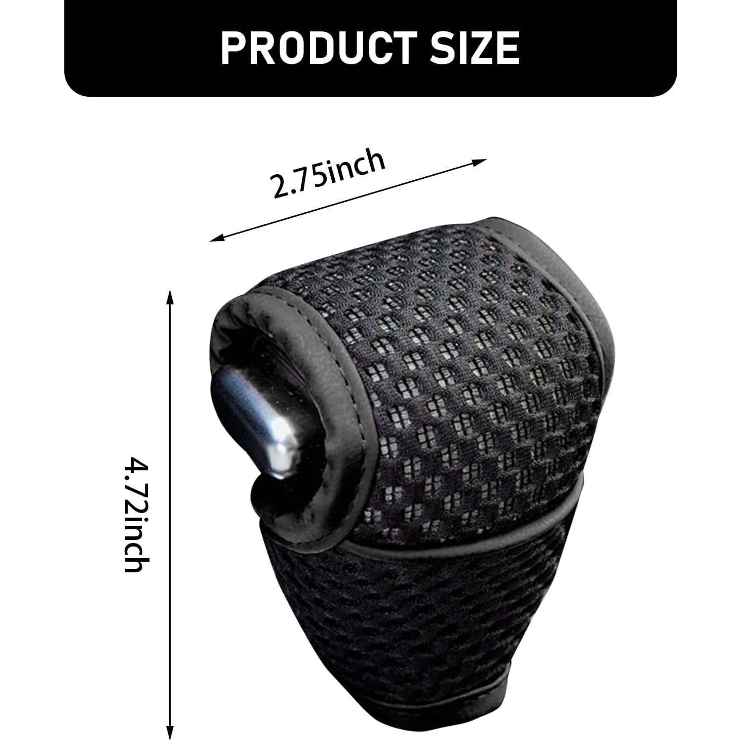 Cubierta de Palanca de Cambios Awlbed 1 PC Negra 5D Antideslizante